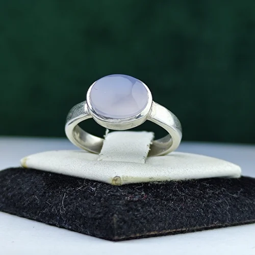 انگشتر نقره عقیق یمنی کبود اصل رکاب دست ساز