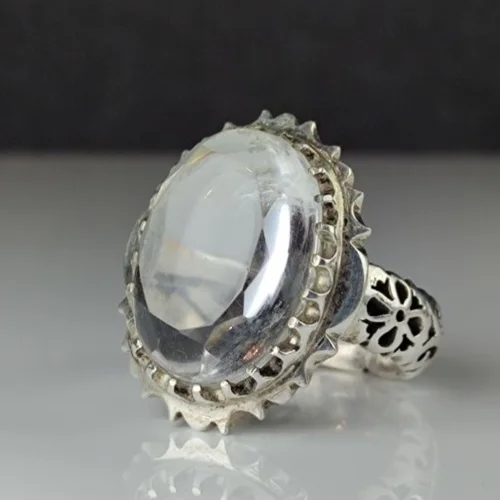 انگشتر نقره درنجف اصل رکاب دست ساز تراش الماسی