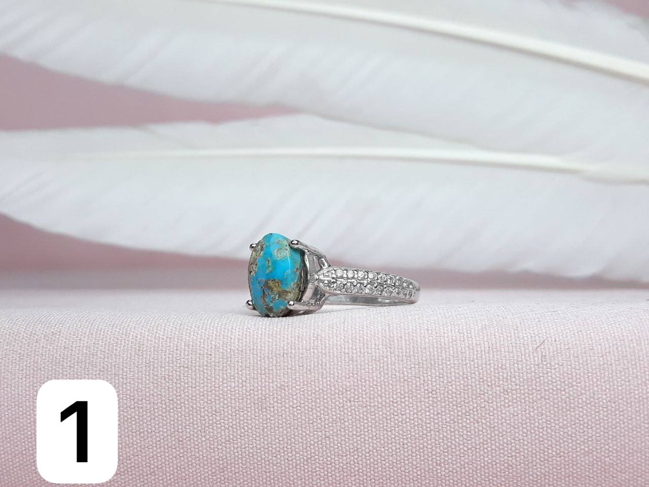 انگشتر نقره روکش اب رادیوم رکاب ماشینی زنانه