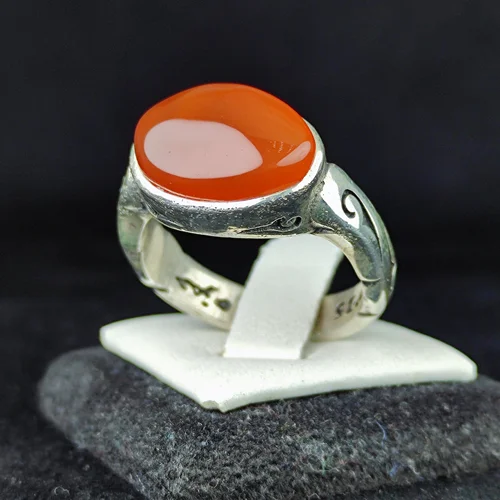 انگشتر نقره عقیق یمنی اصلی رکاب صفوی