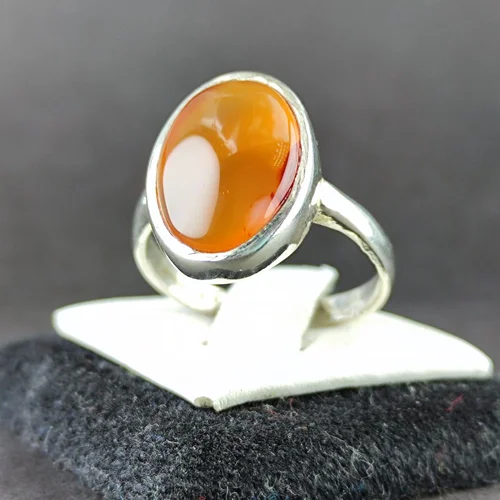 مدال نقره عقیق یمنی اصل