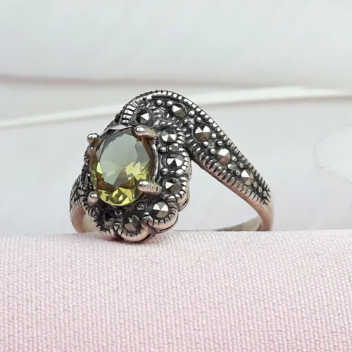 انگشتر نقره الکساندریت اصل زنانه